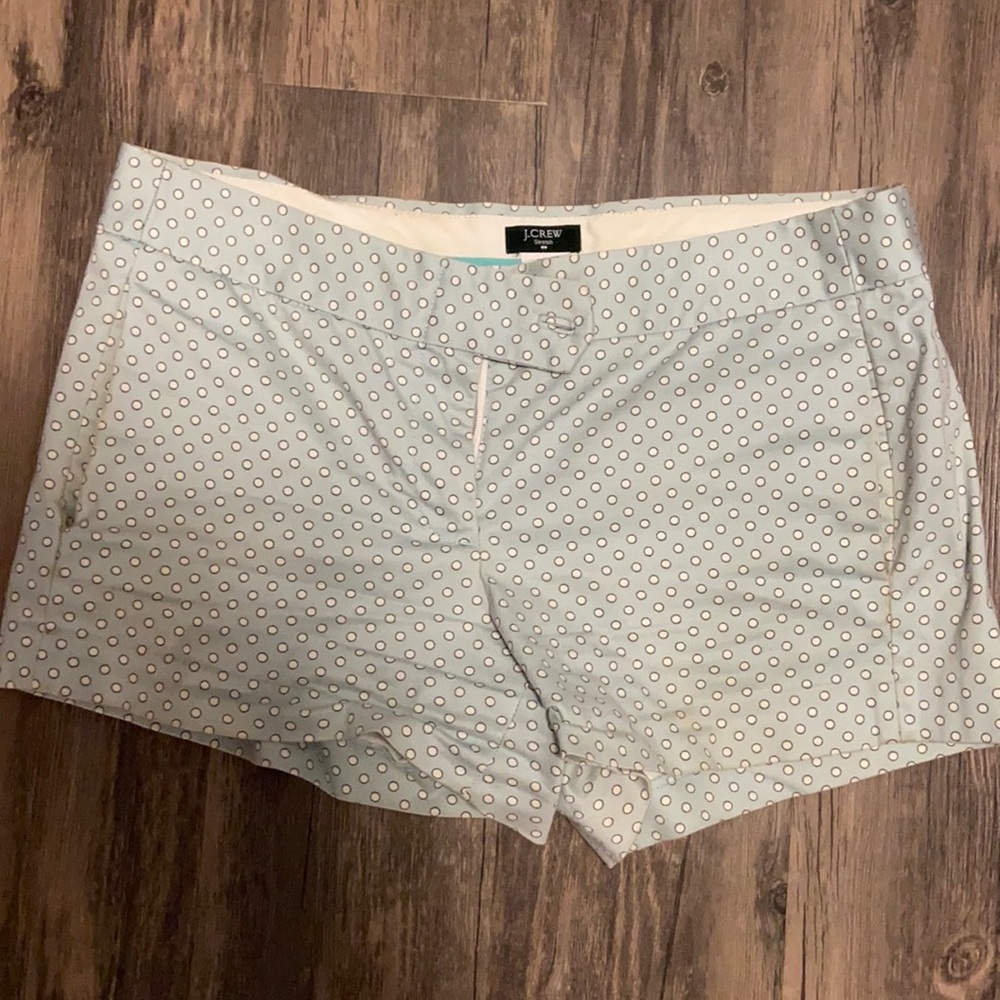 J Crew blue and white striped shorts